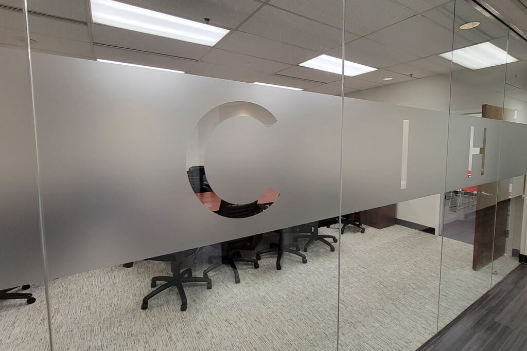 commercial-privacy-frosting-decorative-window-film-cih-properties-duff-signs-maryland-2 ada signs suite signs