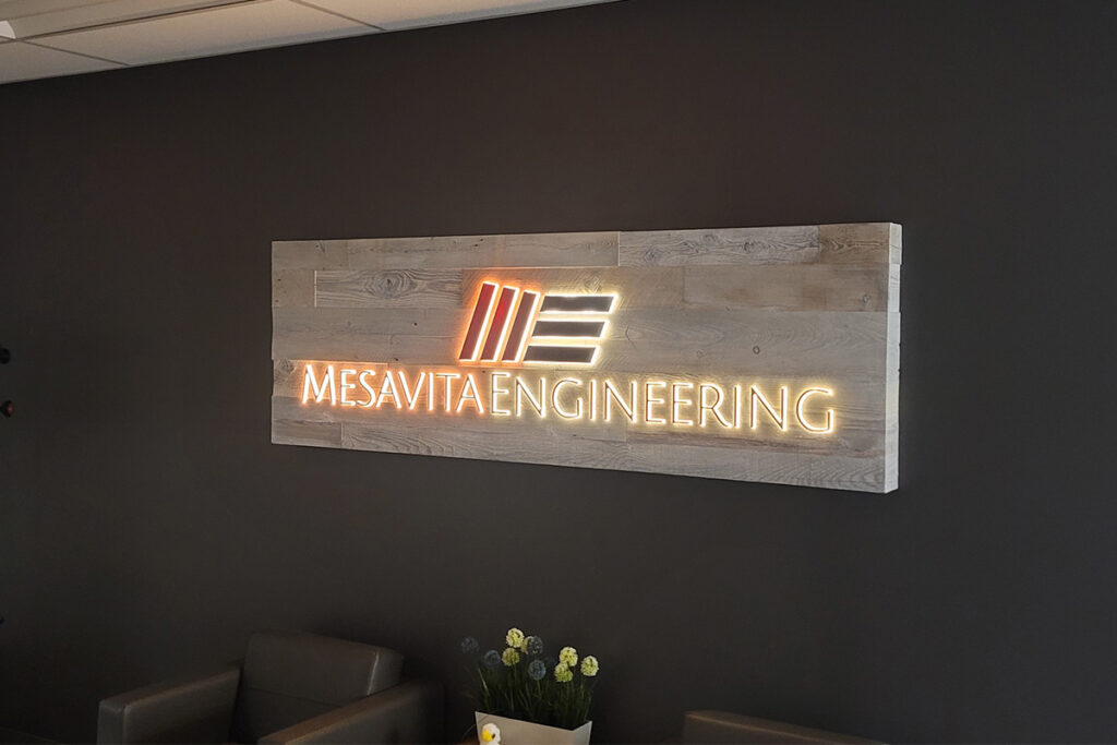 business-office-interior-wall-floating-display-reclaimed-wood-dimensional-acrylic-letters-illuminated-display-mesavita-duff-signs-signage-maryland-4 ada signs suite signs