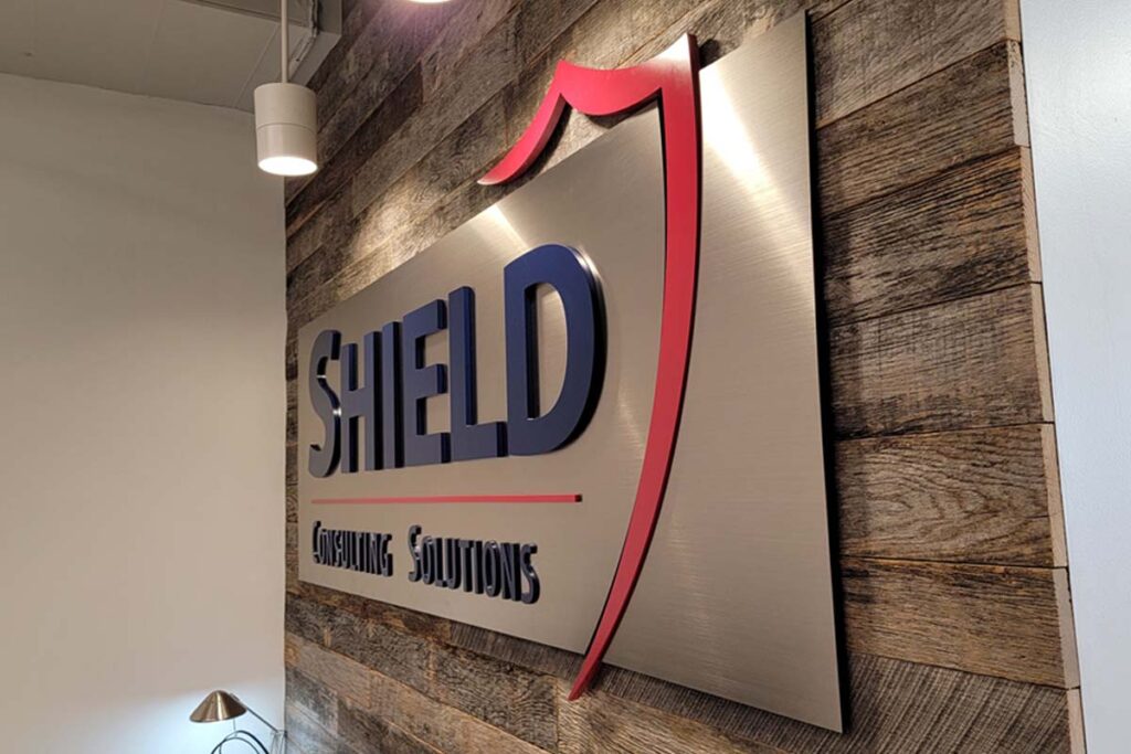 business-office-custom-interior-floating-acrylic-logo-sign-aluminum-dimensional-letters-shield- consulting-solutions-duff-signs-signage-5 ada signs suite signs